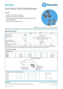 Data Sheet - TT Electronics