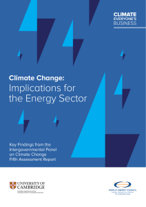 Climate Change: Implications for the Energy Sector