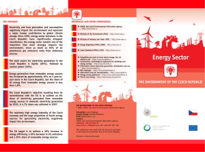 THE ENVIRONMENT OF THE CZECH REPUBLIC Energy Sector