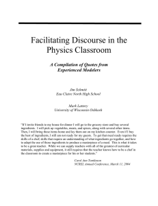 Facilitating Discourse in the Physics Classroom