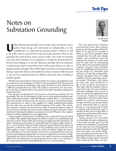 Notes on Substation Grounding