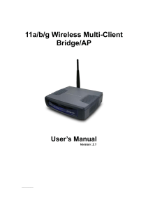 11a/b/g Wireless Multi-Client Bridge/AP