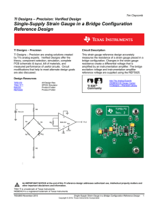 Single-Supply Strain Gauge in a Bridge Configuration Reference
