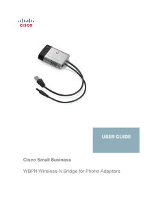 Cisco WBPN Wireless-N Bridge for Phone Adapters