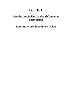 ECE 101 Introduction to Electrical and Computer Engineering Lab