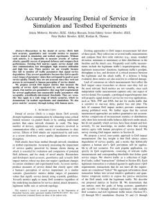 Accurately Measuring Denial of Service in Simulation and Testbed