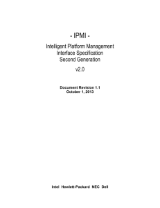 IPMI Specification, V2.0, Rev. 1.1: Document