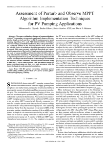 Assessment of Perturb and Observe MPPT Algorithm