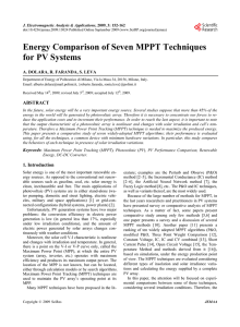 Energy Comparison of Seven MPPT Techniques for PV Systems