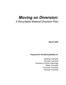 Moving on Diversion - Township of Gillies