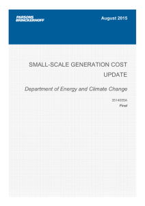 small-scale generation cost update