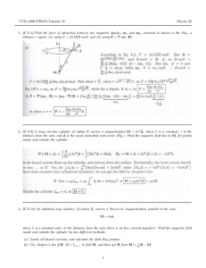 CYK\2009\PH102\Tutorial 10 Physics II 1. [G 6.3] Find the force of
