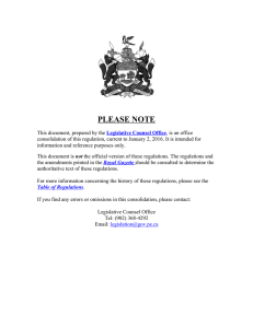 Statutes and Regulations | Prince Edward Island