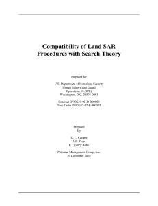 Compatibility of Land SAR Procedures with Search Theory