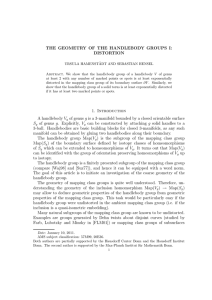 THE GEOMETRY OF THE HANDLEBODY GROUPS I: DISTORTION