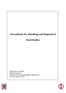 Guideline - Precautions for Handling and Disposal of Dead Bodies