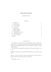 HEEGARD SPLITTINGS Contents 1. Introduction 1 2. A basic