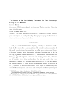 The Action of the Handlebody Group on the First Homology Group of