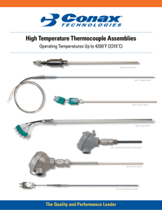 High Temperature Thermocouple Assemblies