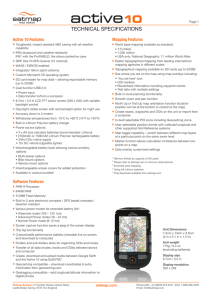 TECHNICAL SPECIFICATIONS