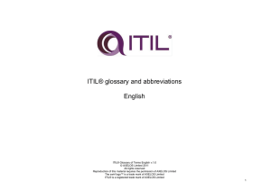 ITIL® glossary and abbreviations English