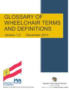 glossary of wheelchair terms and definitions