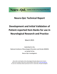 Neuro-QoL Technical Report