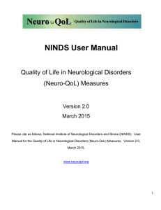 NINDS User Manual