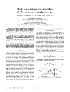 Modeling, analysis and simulation of "AC inductor" based converters