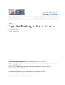 Physics-Based Modeling, Analysis and Animation