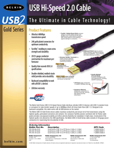 USB Hi-Speed 2.0 Cable