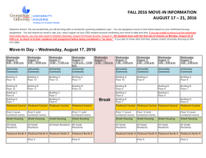 Fall 2016 Move In Information