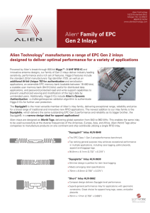Alien® Family of EPC Gen 2 Inlays