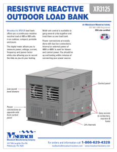 Resistive Reactive Outdoor Load Bank XR3125