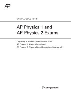 AP Physics 1 and 2 Exam Questions