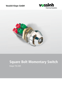 Square Bolt Momentary Switch