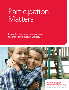 A guide for raising money and awareness for Parent Project