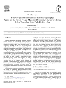 Behavior patterns in Duchenne muscular dystrophy: Report on the