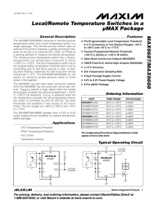 MAX6687/MAX6688 Local/Remote Temperature Switches in a