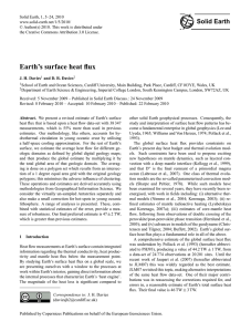 Earth`s surface heat flux