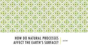 How do Natural Processes affect the earth`s surface?