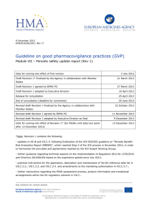 Guideline on good pharmacovigilance practices (GVP) Module VII
