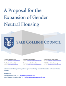 A Proposal for the Expansion of Gender Neutral Housing