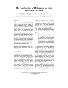 The Application of Histogram on Rain Detection in