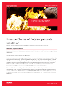 R-Value Claims of Polyisocyanurate Insulation