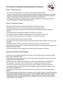 The University of Edinburgh Engineering Society Constitution