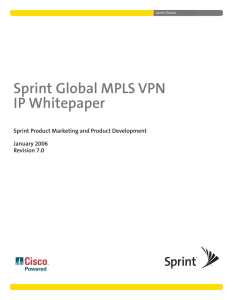 Sprint Global MPLS VPN IP White Paper