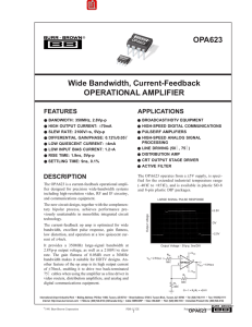 Wide-Bandwidth Current-Feedback Operational