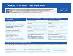 gm mobility reimbursement application