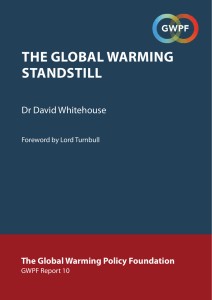 the global warming standstill - The Global Warming Policy Foundation